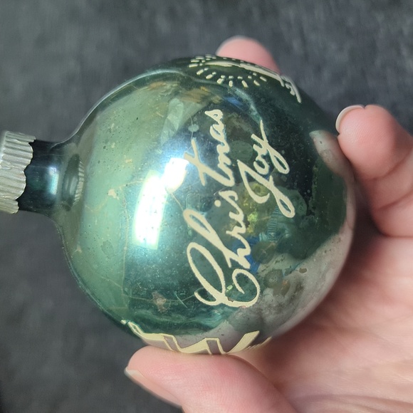 Vintage Christmas Joy Glass ornament Decoration Candle Tree USA - Picture 9 of 10
